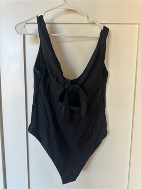 ASOS Black One-Piece Swimsuit with Back Tie